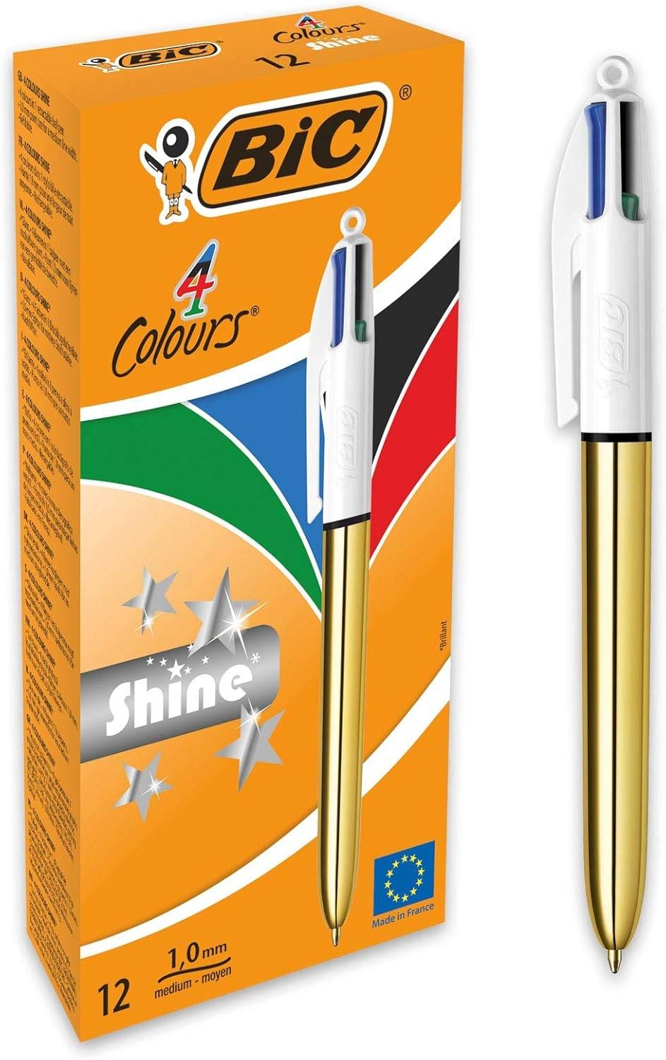 Penna BIC 4 Colori A Scatto: Blu, Nero, Rosso, Verde, Punta 1mm Per Scuola E Ufficio - 3